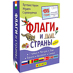 Набор развивающих карточек для детей Флаги и страны