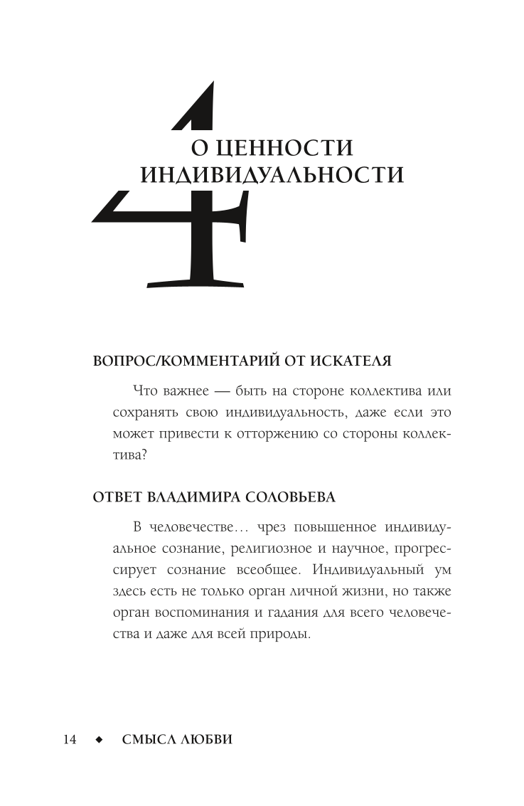 Смысл любви с Владимиром Соловьевым. 79 ответов философов на жизненные вопросы