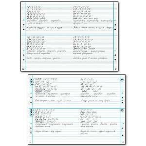 Тренажёр по чистописанию 2-3 кл. Переход с узкой строчки на широкую