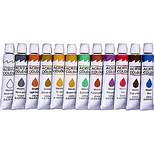 Acrylfarben Centrum Metallic“ – 12 Farben x 12 ml