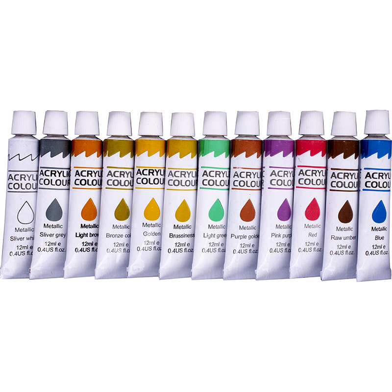 Acrylfarben Centrum Metallic“ – 12 Farben x 12 ml