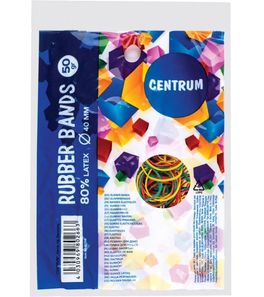 Gummibänder für Geld Centrum, 40 mm (mehrfarbig)