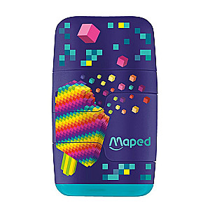 Spitzer mit Behälter + Radiergummi MAPED Pixel Party“