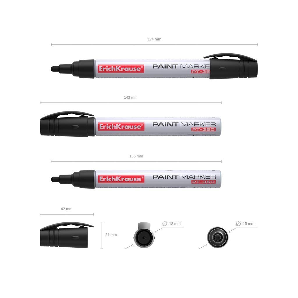 Lackmarker ErichKrause PT-350 (schwarz)