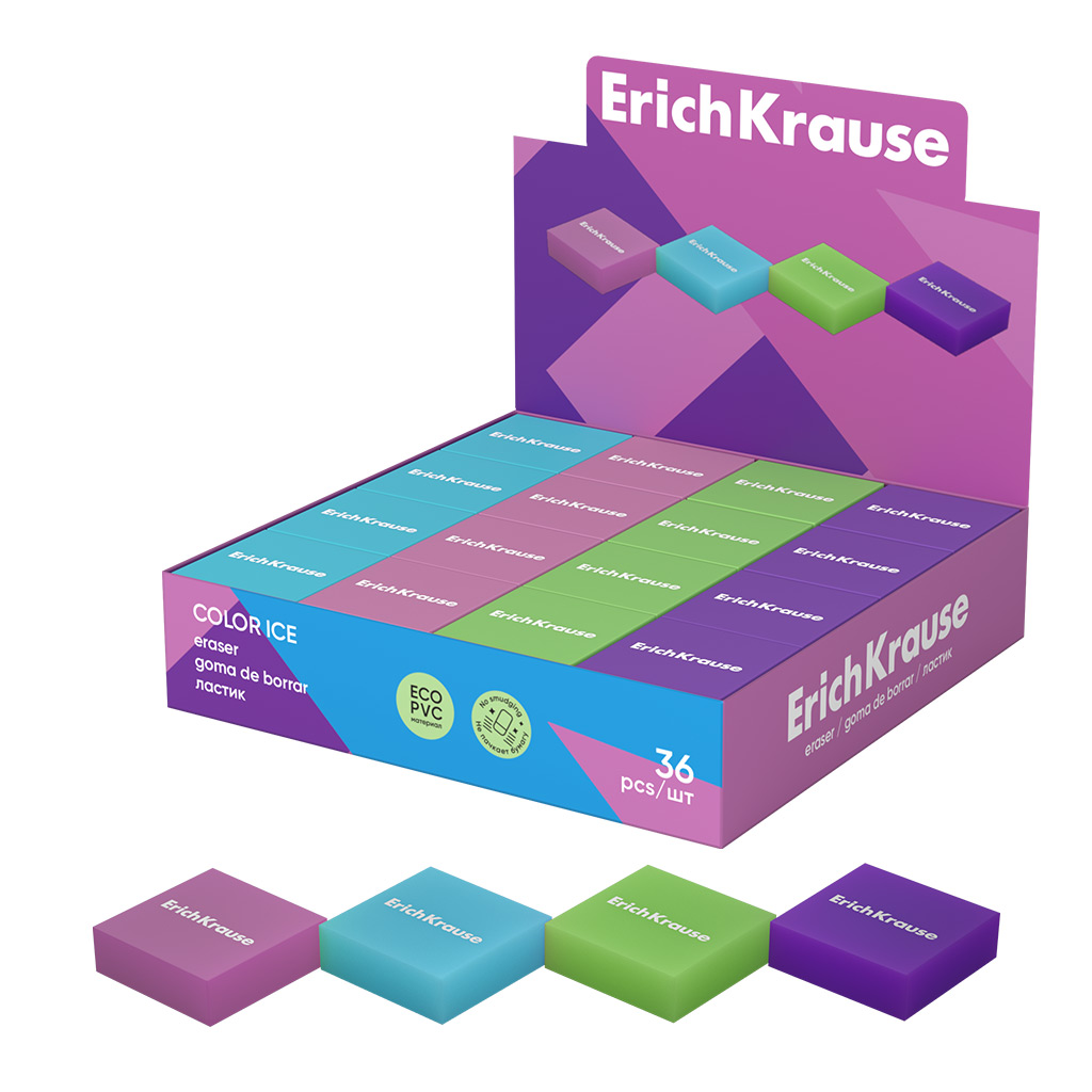 ErichKrause Radiergummi Color Ice“ (Farbmischung)