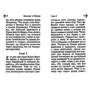 Святое Евангелие. С выделенными словами Спасителя