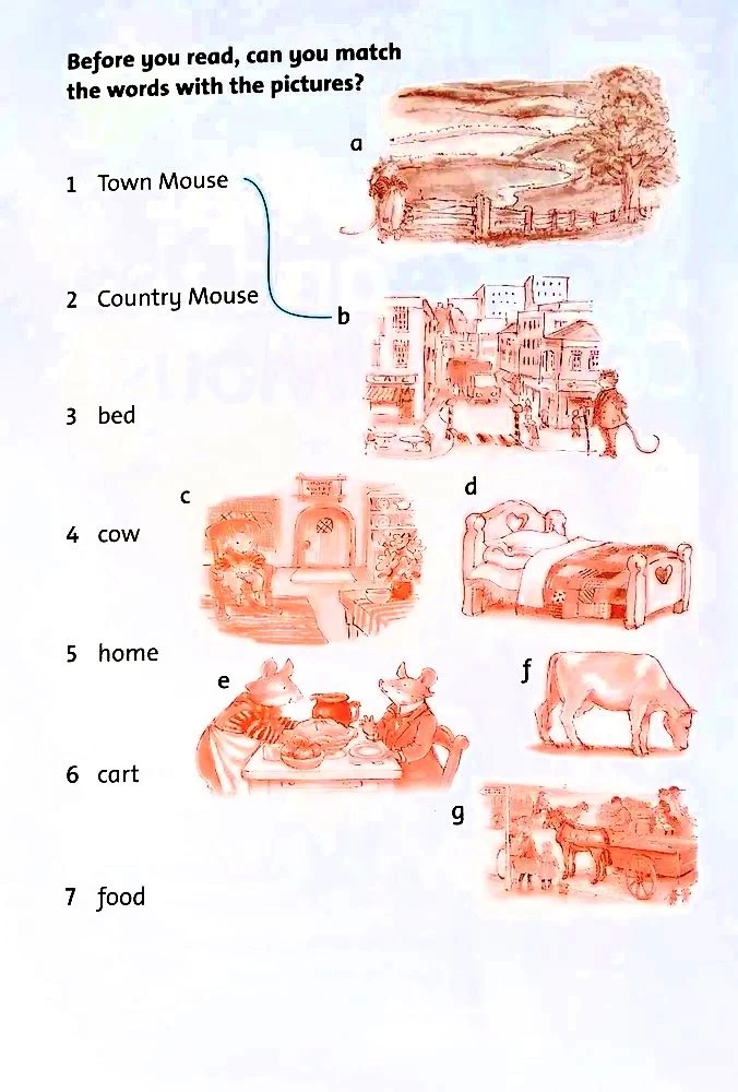 Die Stadtmaus und die Landmaus. Stufe 2