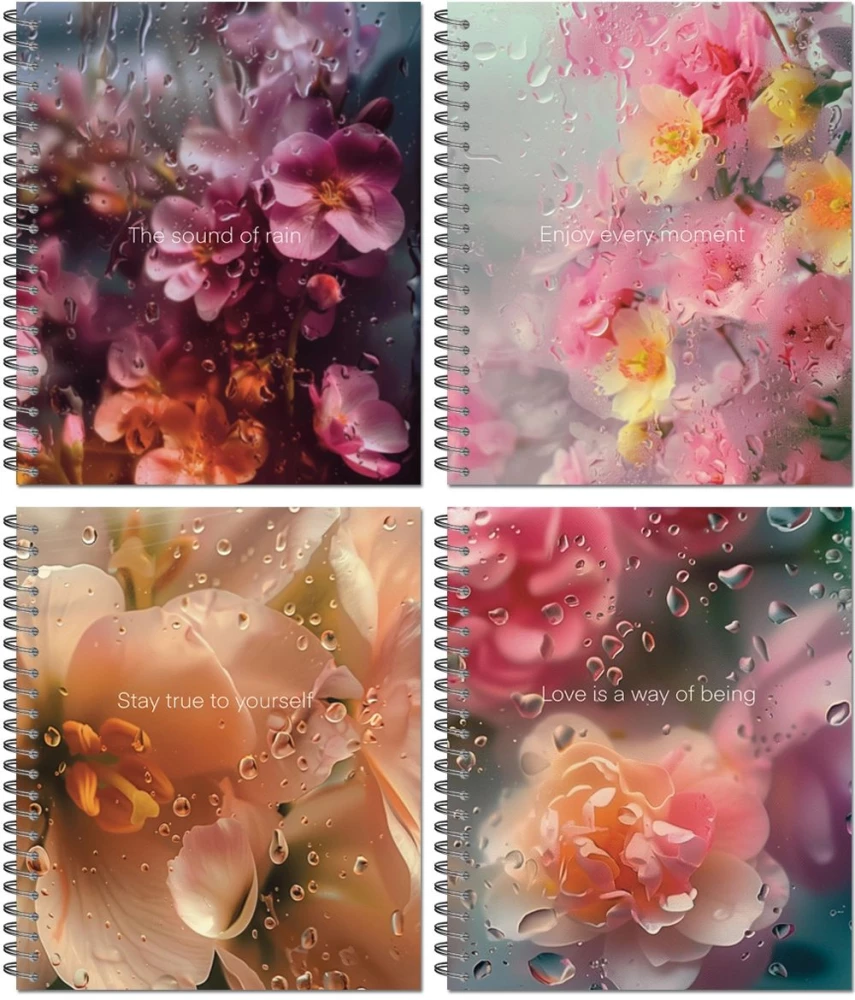 Notizbuch Blumen hinter Glas“