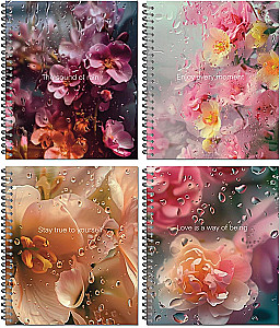 Notizbuch Blumen hinter Glas“