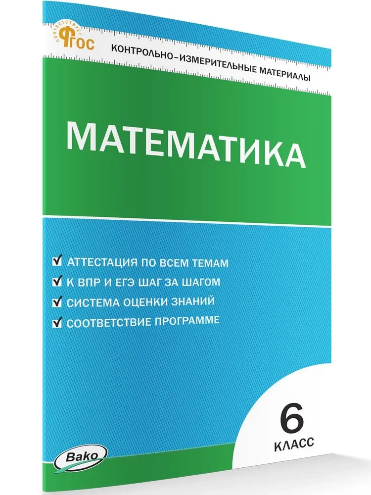 Mathematik. 6. Klasse. Testmaterialien