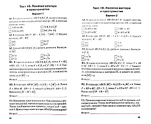 Geometrie. 10. Klasse. Testmaterialien