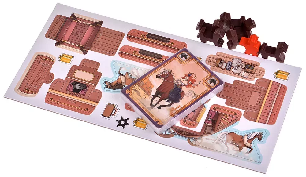 Brettspiel Colt Express. Pferde und Postkutsche“