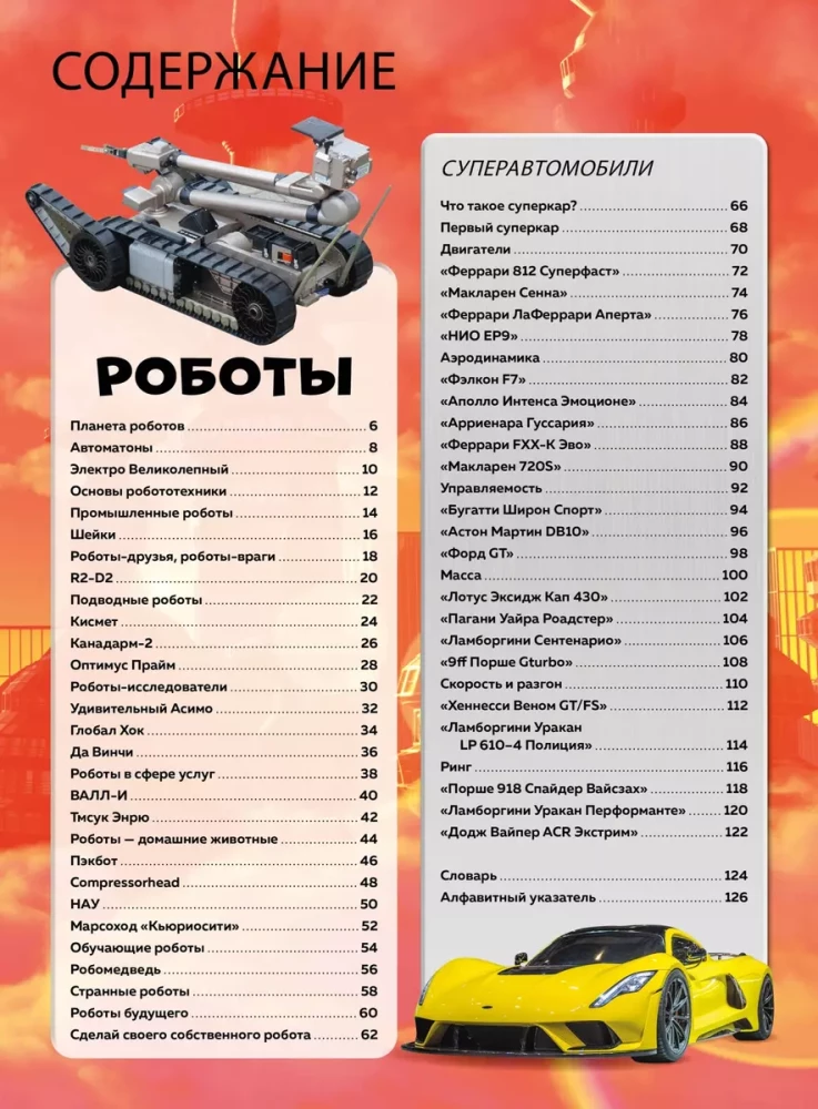 Roboter und Supersportwagen