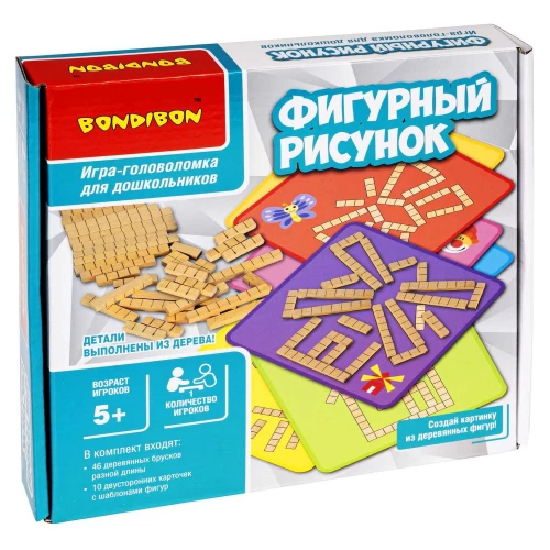 Игра-головоломка для дошкольников Фигурный рисунок