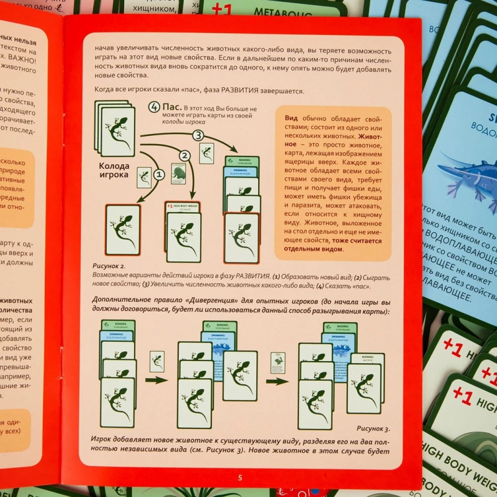 Kartenspiel Evolution. Zufällige Mutationen“ (Ergänzung)