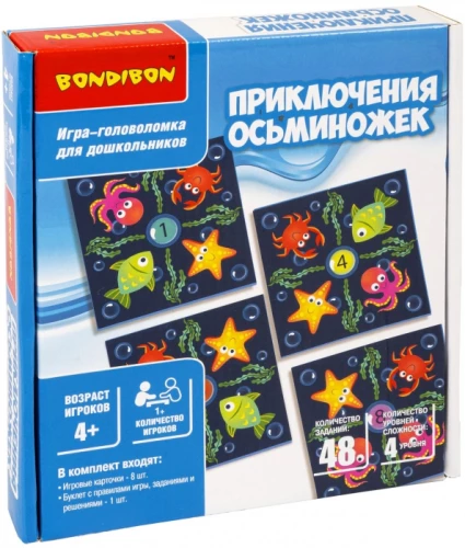 Настольная игра-головоломка Bondibon Приключение осьминожек