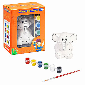 Set für Kreativität Sparschwein-Geschenk. Elefantenbaby“