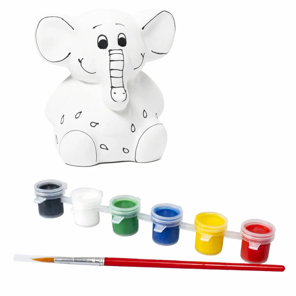 Set für Kreativität Sparschwein-Geschenk. Elefantenbaby“