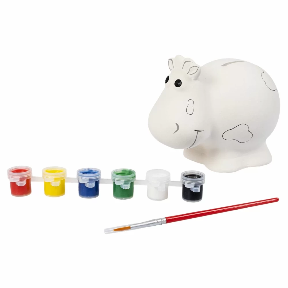 Set für Kreativität Sparschwein-Geschenk. Kuh“