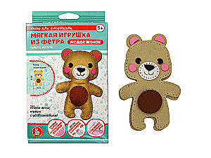 DIY weiches Filzspielzeug Teddybär“