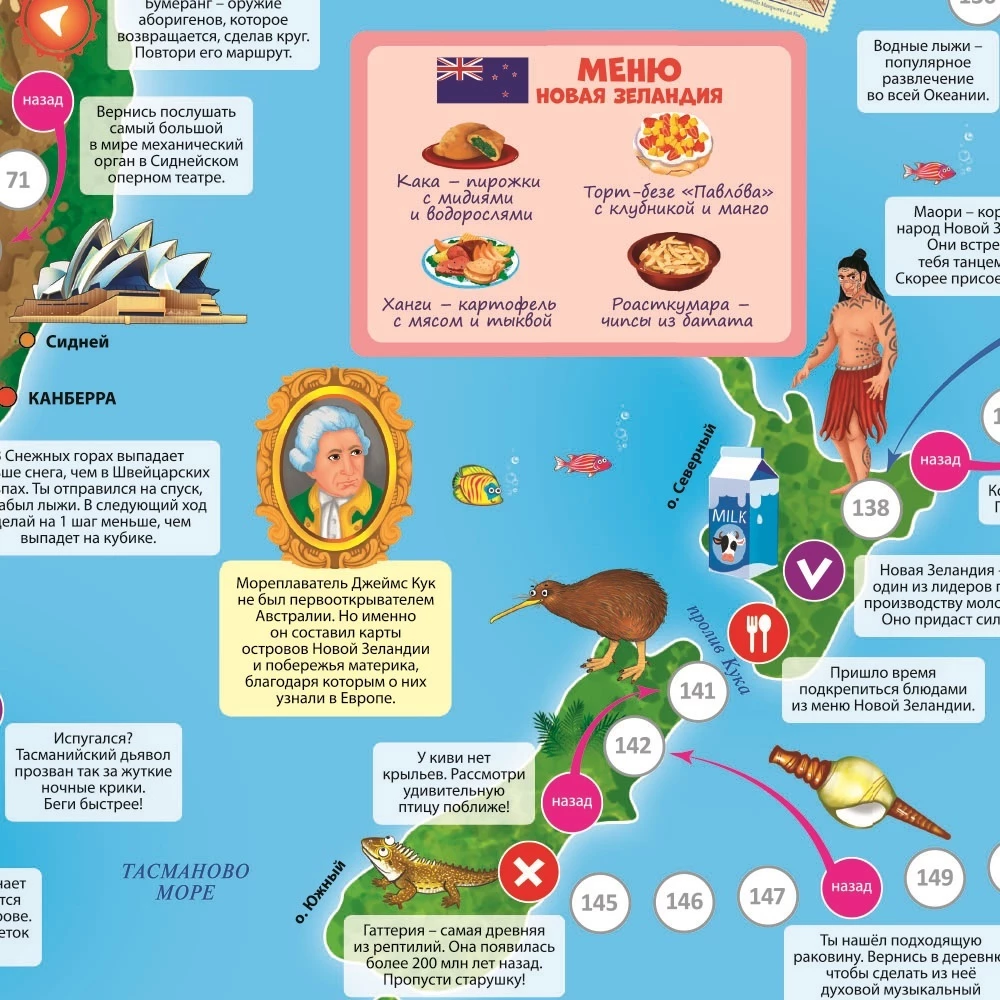 Laufspiel Um die Welt. Australien und Ozeanien“