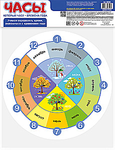 Игра развивающая "Часы. Который час. Времена года"