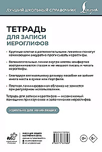 Тетрадь для записи иероглифов (серая)