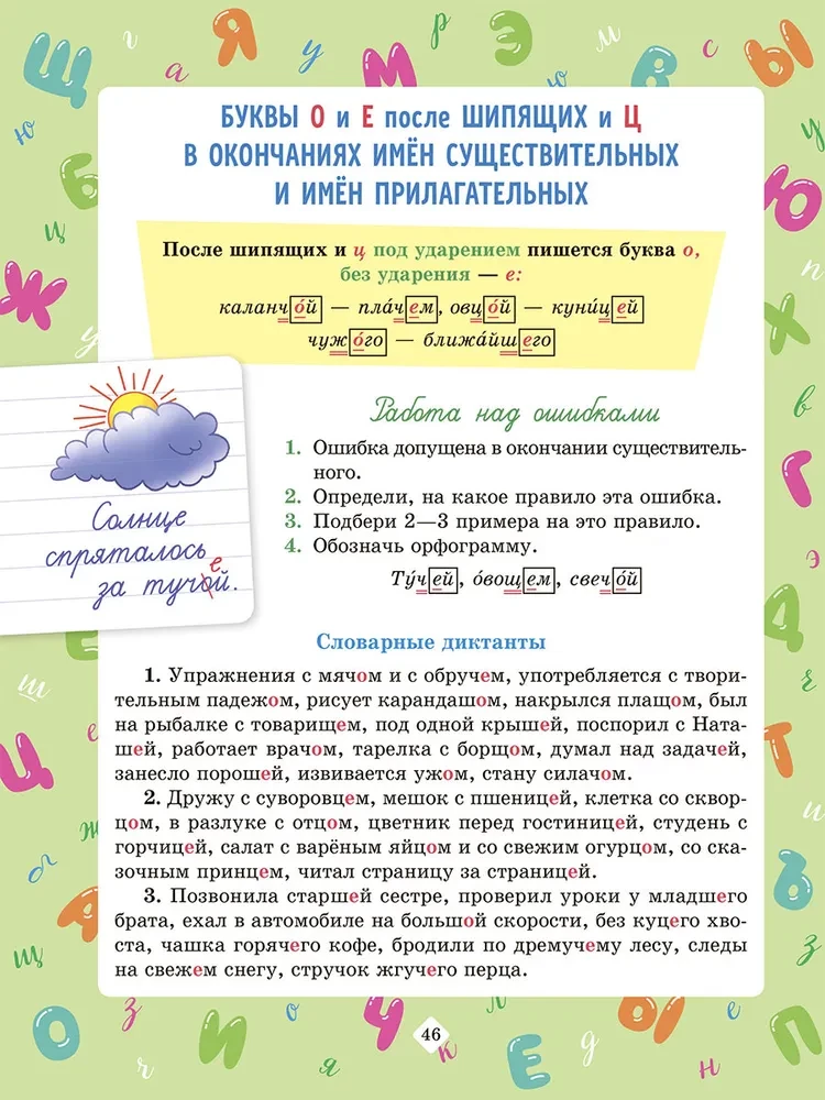 Диктанты по русскому языку с наглядными материалами и подготовительными упражненичми. 1-4 классы