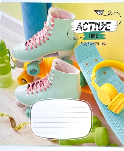 Тетрадь в клетку "Active Time" А5