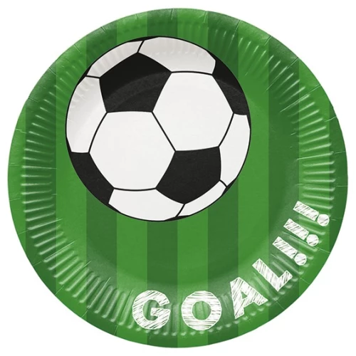 Одноразовые тарелки "Soccer ball green" (8 шт.)