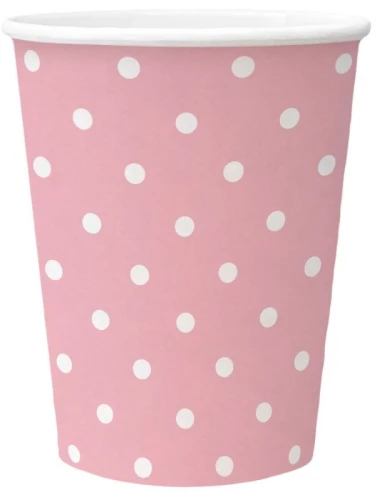 Одноразовый стаканчик "Dots Light Pink" 250 мл