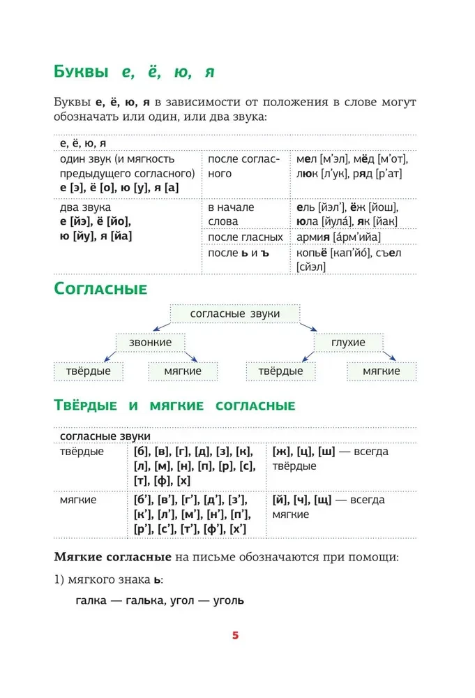 Русский язык. Все правила в схемах и таблицах