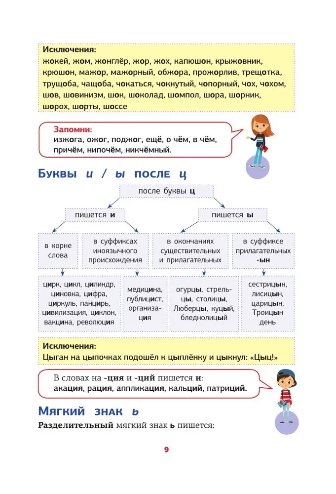 Русский язык. Все правила в схемах и таблицах