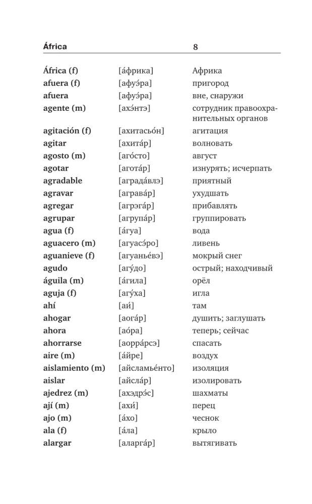 Испанско-русский русско-испанский словарь с произношением для начинающих