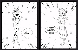 Lady Bug und Super-Kater. Ausmalbuch im Manga-Stil