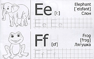 Übungen. Lernen zu schreiben. Englisches Alphabet