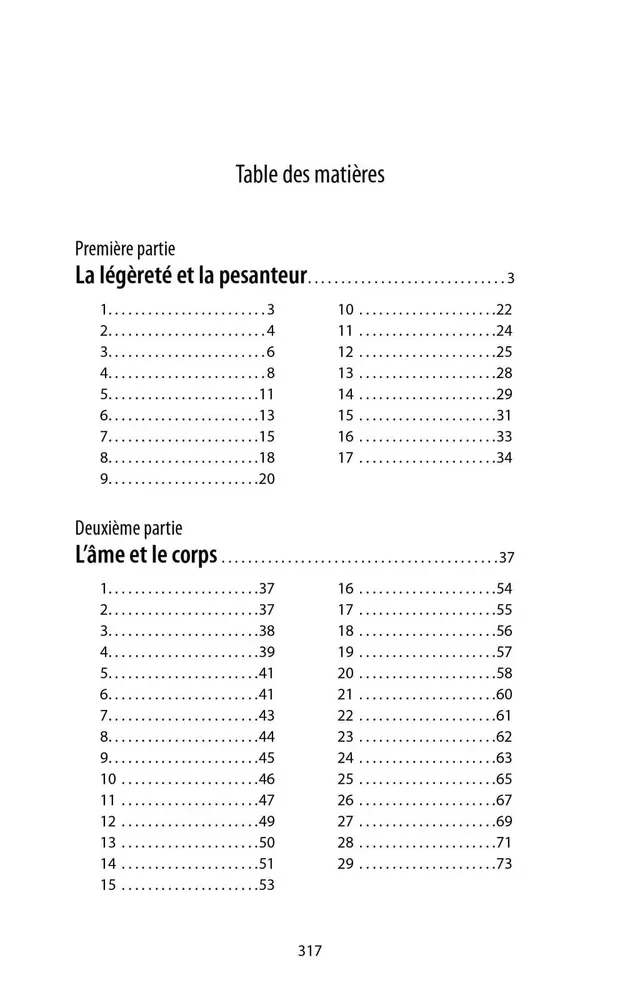 Die unerträgliche Leichtigkeit des Seins / L'insoutenable légèreté de l'être