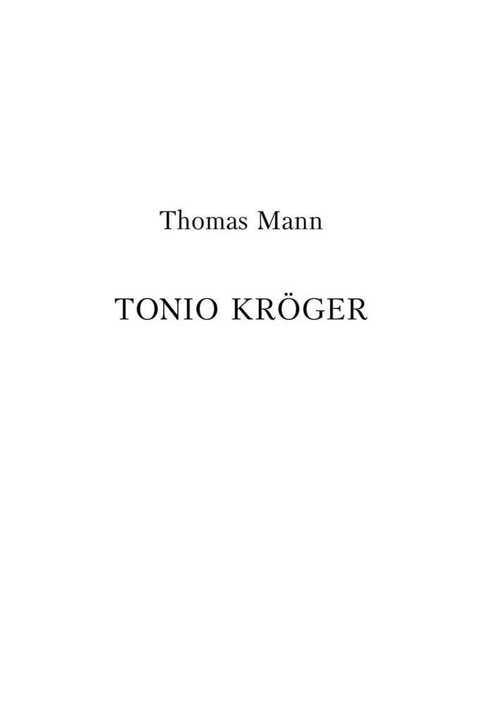 Tonio Kröger. Deutsche Novellen des 20. Jahrhunderts : Buch zum Lesen in deutscher Sprache