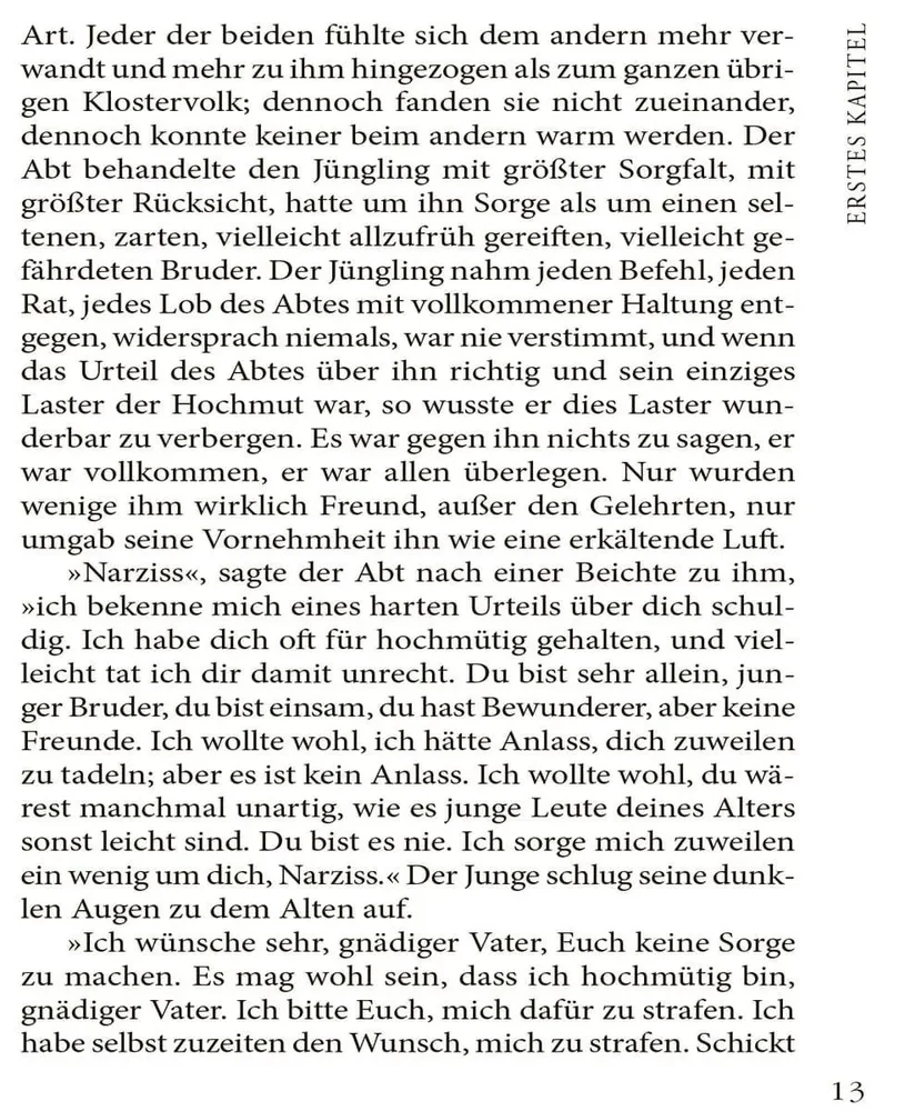 Narziss und Goldmund. Buch zum Lesen in deutscher Sprache