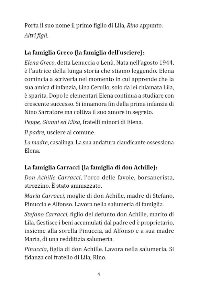 Meine geniale Freundin. Die Geschichte eines neuen Namens. Ein Buch zum Lesen in italienischer Sprache