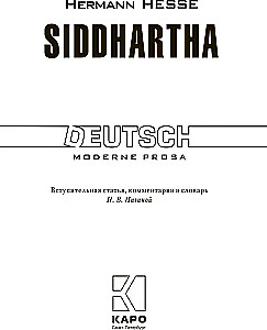 Siddhartha. Buch zum Lesen auf Deutsch