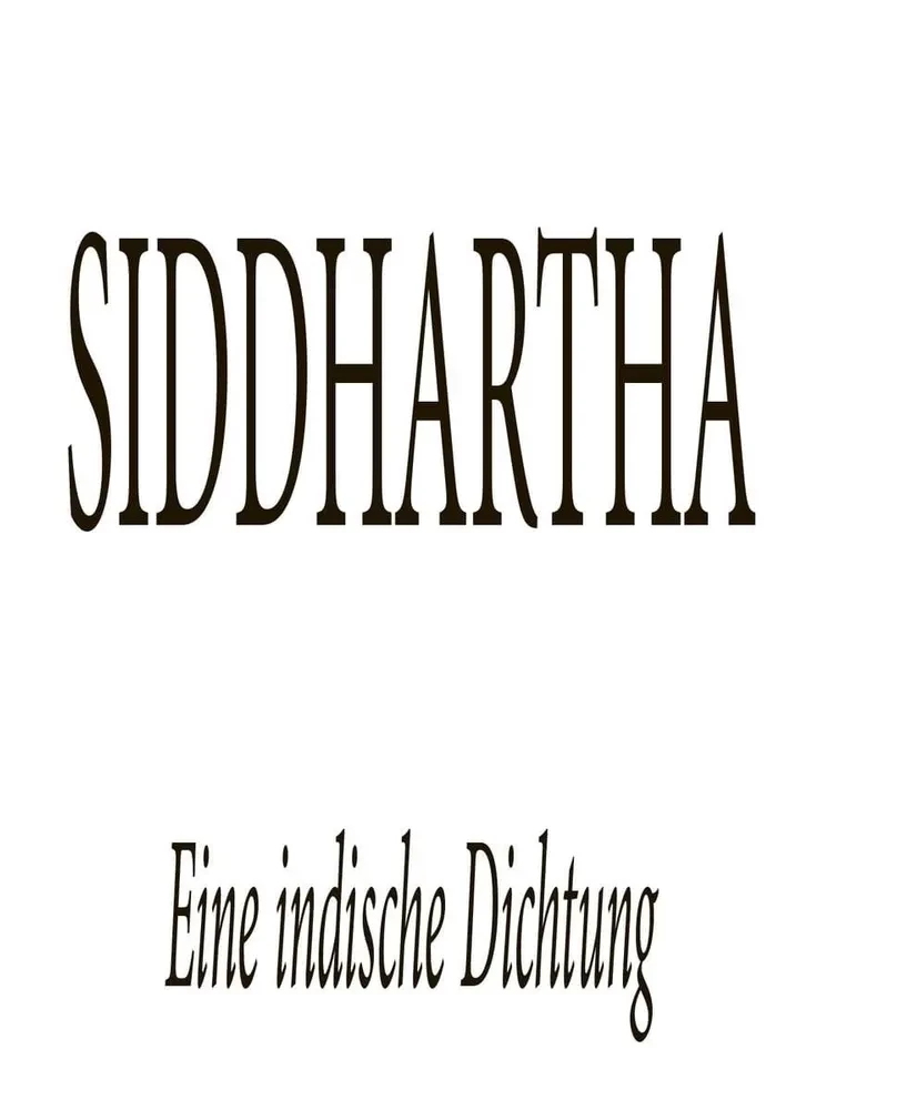 Siddhartha. Buch zum Lesen auf Deutsch