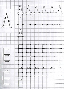 Übungsblätter mit Ausgangspunkten. Druckbuchstaben