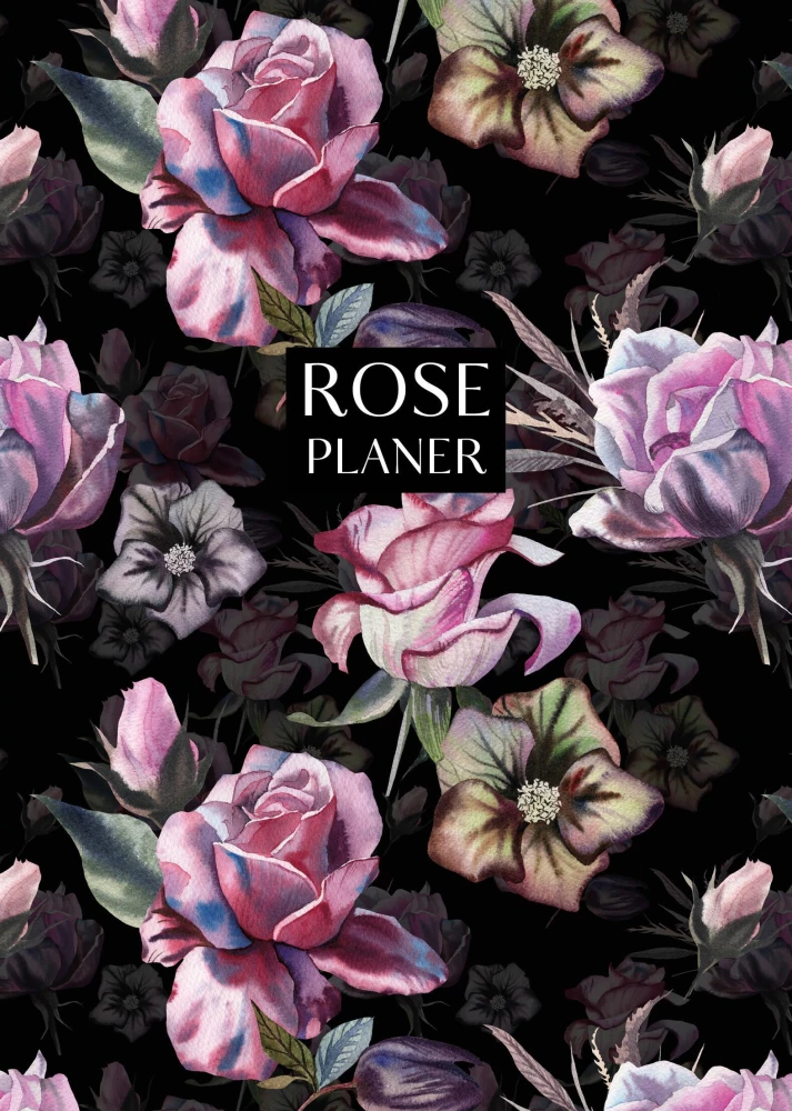 Undatierter Notizplaner. Rose Planer