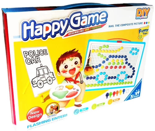 Развивающая игра-мозайка Happy Game. Красный