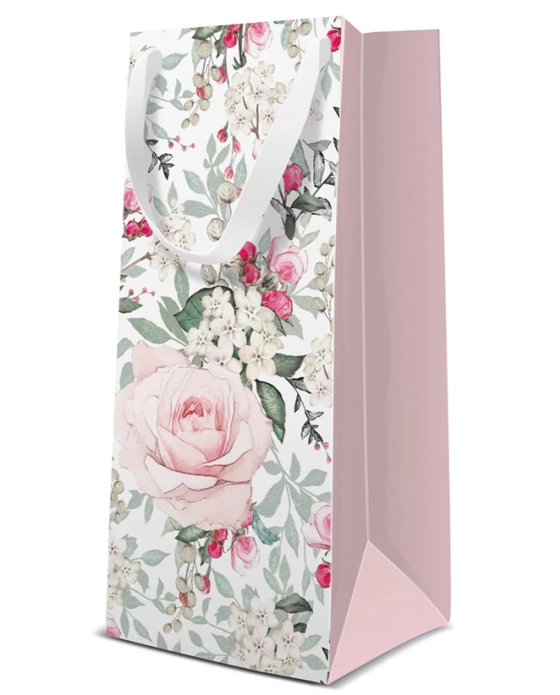 Geschenktüte - Wunderschöne Rosen (10x22x7)