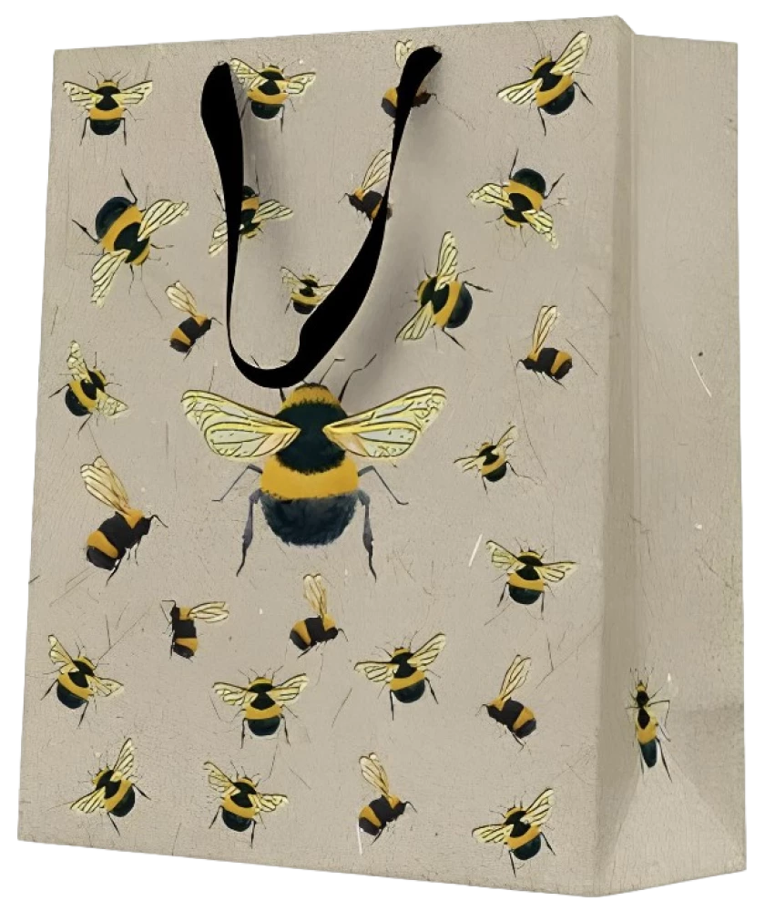 Подарочный пакет - Dancing Bees (20x25x10)