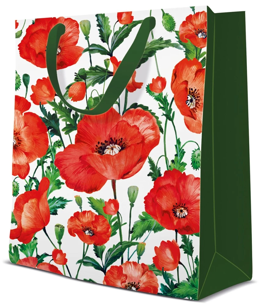 Geschenktüte - Flanders Poppy (20x25x10)