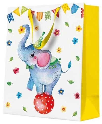 Geschenktüte - Circus Elephant (26,5x33,5x13)