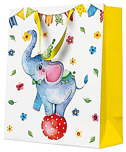 Geschenktüte - Circus Elephant (26,5x33,5x13)